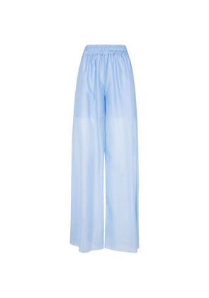 DRHOPE elasticated-waist palazzo pants - Blue