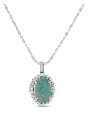 LB Exclusive opal and diamond necklace - Silver
