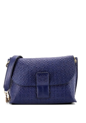 Loewe Pre-Owned Avenue Crossbody Anagram Embossed Leather shoulder bag - Blue