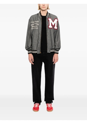 Whitesville letter-patch bomber jacket - Grey