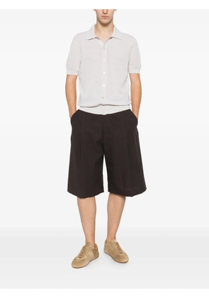 Fileria open-knit short-sleeve shirt - Neutrals