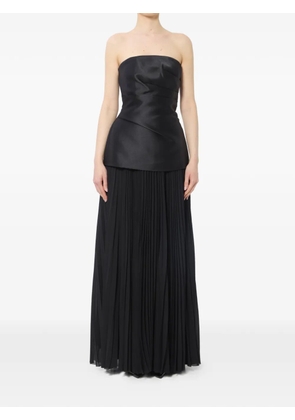 Solace London Claudette pleated maxi dress - Black