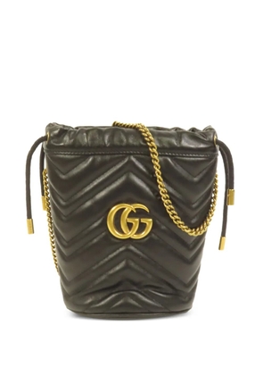 Gucci Pre-Owned GG Marmont bucket bucket bag - Black