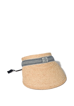 Miu Miu rafia visor - Neutrals