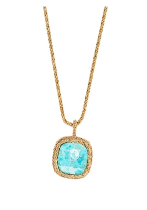 Aurelie Bidermann Miki turquoise long necklace - Gold