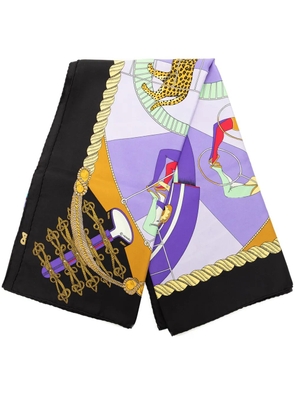 Hermès Pre-Owned 1980-2015 Circus Silk Scarf scarves - Black
