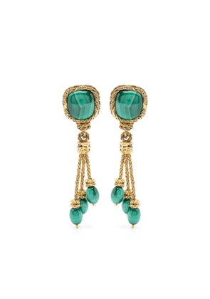 Aurelie Bidermann Miki malachite earrings - Gold