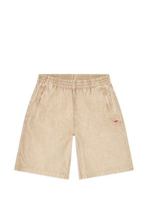 Diesel P-Theck logo-embroiderd shorts - Neutrals