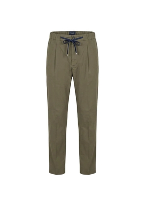 Drumohr pleated drawstring-waist trousers - Green