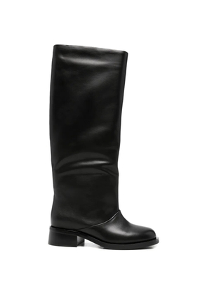 ADRIANNA FERETTI round-toe knee-high boots - Black
