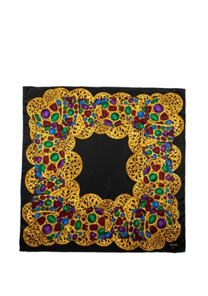 CHANEL Pre-Owned jewel-print scarf - Black