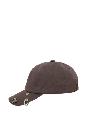 We11done Spike Rose cap - Brown