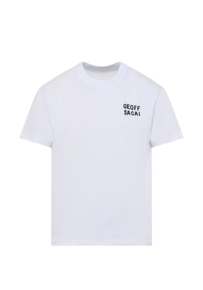 sacai x Geoff Mcfetridge embroidered T-shirt - White