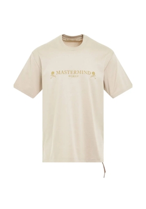 Mastermind Japan logo-print skull-print t-shirt - Neutrals