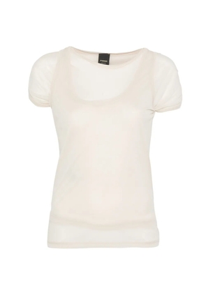 PINKO layered-effect short-sleeve T-shirt - Neutrals