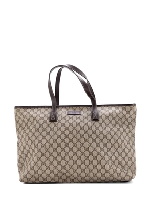 Gucci Pre-Owned Plus GG Coated Canvas with Leather Large tote bag - Brown