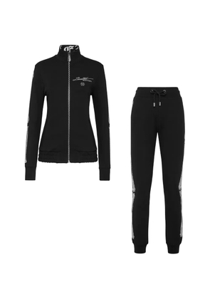 Philipp Plein logo-detail tracksuit - Black
