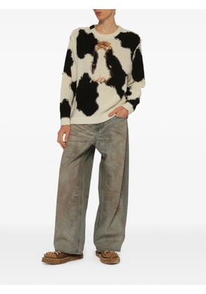 Doublet Acting Cow sweater - White