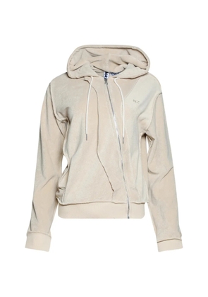 Natasha Zinko asymmetric-zip hoodie - Neutrals