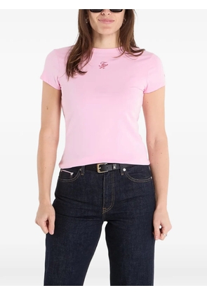Tommy Hilfiger logo-embroidered T-shirt - Pink