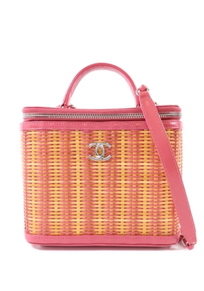 CHANEL Pre-Owned CC wicker vanity wash bag - Pink