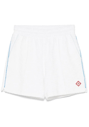 Casablanca monogram towelling shorts - White