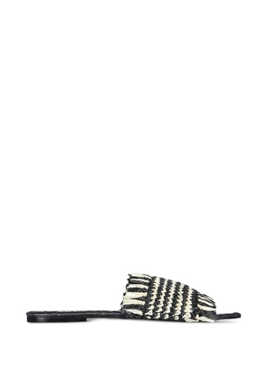 DE SIENA SHOES Tamires fringed woven sandals - Black