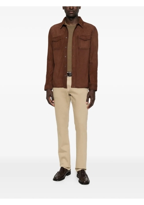 John Varvatos pocket leather jacket - Brown