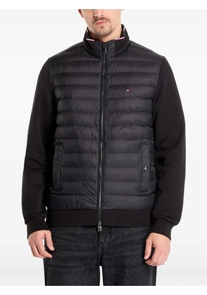 Tommy Hilfiger quilted-panel zip-up jacket - Black