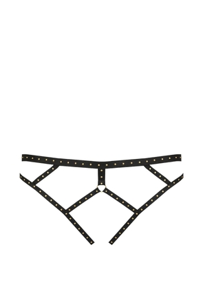 Maison Close studded cut-out briefs - Black