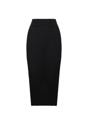Rick Owens Motivo ribbed-knit skirt - Black