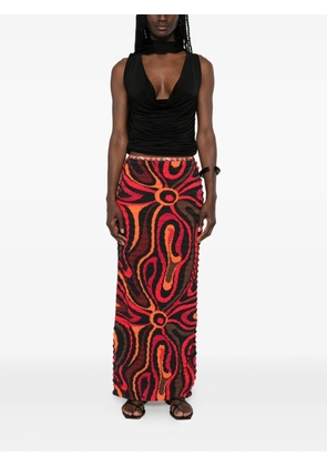 PUCCI puckered-texture maxi skirt - Black