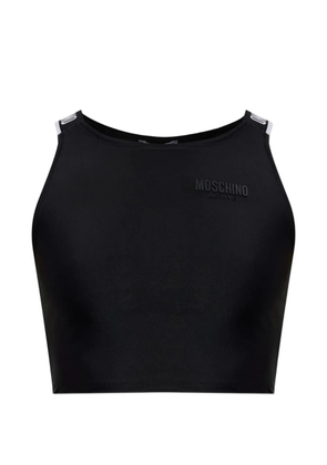 Moschino logo-detail cropped top - Black