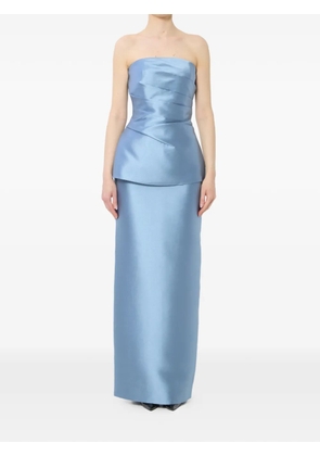 Solace London Lucille draped maxi dress - Blue
