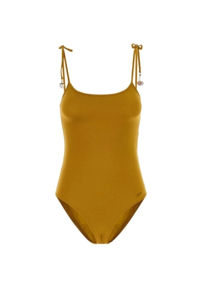 Chloé charm-embellished tie-fastening swimsuit - Yellow