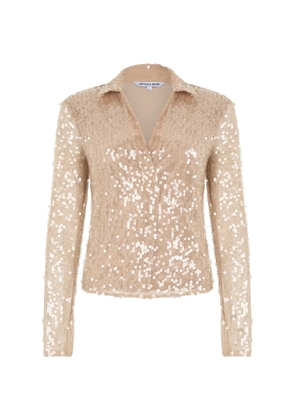 Veronica Beard Meryl sequin blouse - Neutrals