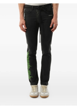 Off-White E.M slim-fit jeans - Black