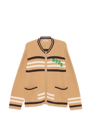 BODE Timber stripe cardigan - Neutrals