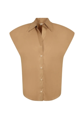 Blanca Vita sleeveless cap-shoulder shirt - Neutrals