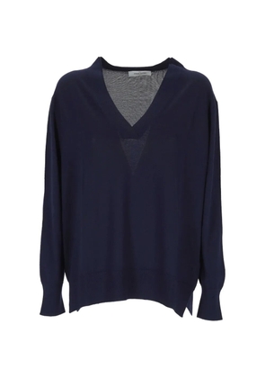 Gran Sasso V-neck wool top - Blue