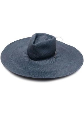 Van Palma wide-brim sun hat - Blue