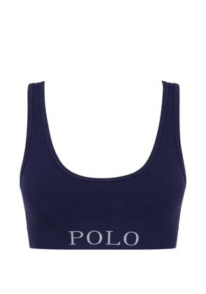Polo Ralph Lauren ribbed logo-underband bra - Blue