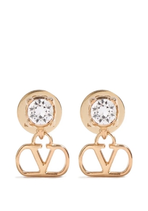 Valentino Garavani VLogo Signature earrings in metal and Swarovski® crystals - Gold