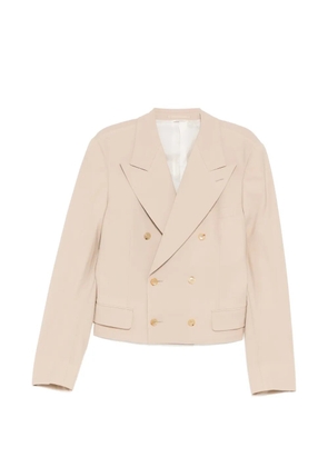 Comme des Garçons Homme Plus double-breasted cropped jacket - Neutrals