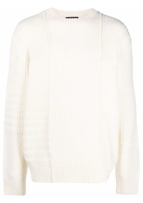 Diesel textured-knit wool jumper - White