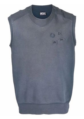 Diesel logo-patch tank top - Blue