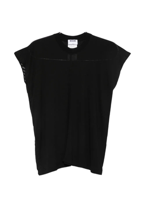 Moschino logo-patch cap-sleeve T-shirt - Black