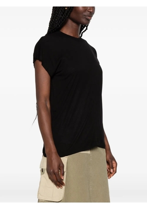 Moschino logo-patch cap-sleeve T-shirt - Black