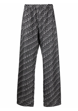 Philipp Plein logo-print pijama trousers - Black