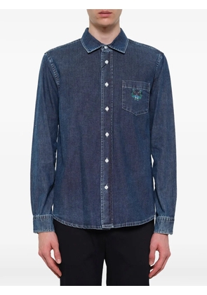 Kenzo Classic Tiger-patch denim shirt - Blue